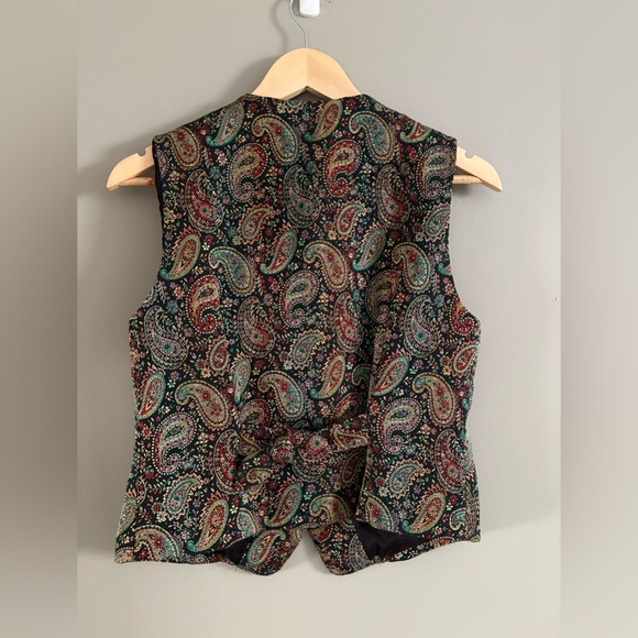 Vintage Talbots Paisley Waist Coat - Picture 3 of 5